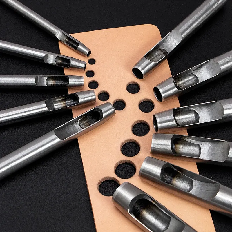 1 à 15 poinçons ronds pour maroquinerie et ceintures