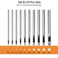 1 à 15 poinçons ronds pour maroquinerie et ceintures – Couleur Set B (10 Pcs)