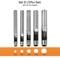 1 à 15 poinçons ronds pour maroquinerie et ceintures – Couleur Set D (5 Pcs)
