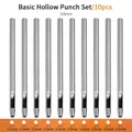 1 à 15 poinçons ronds pour maroquinerie et ceintures – Couleur Set F-3.5mm (10Pcs)