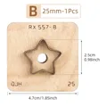 1 matrice découpe étoile pour cuir 15 à 55 mm – Couleur 25mm-1Pcs