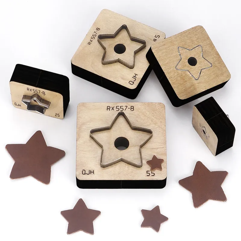 1 matrice découpe étoile pour cuir 15 à 55 mm