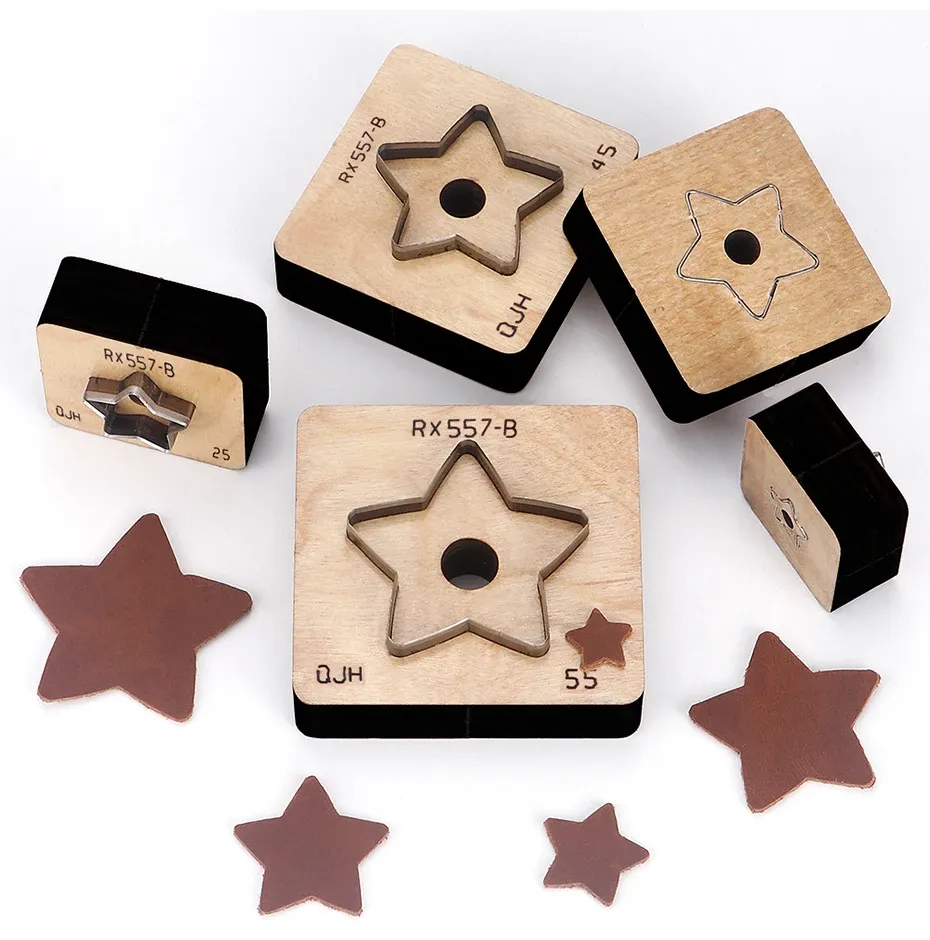 1 matrice découpe étoile pour cuir 15 à 55 mm