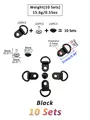 10 jeux d'œillets en cuivre avec rivets pour chaussures – Couleur Black 10 Sets