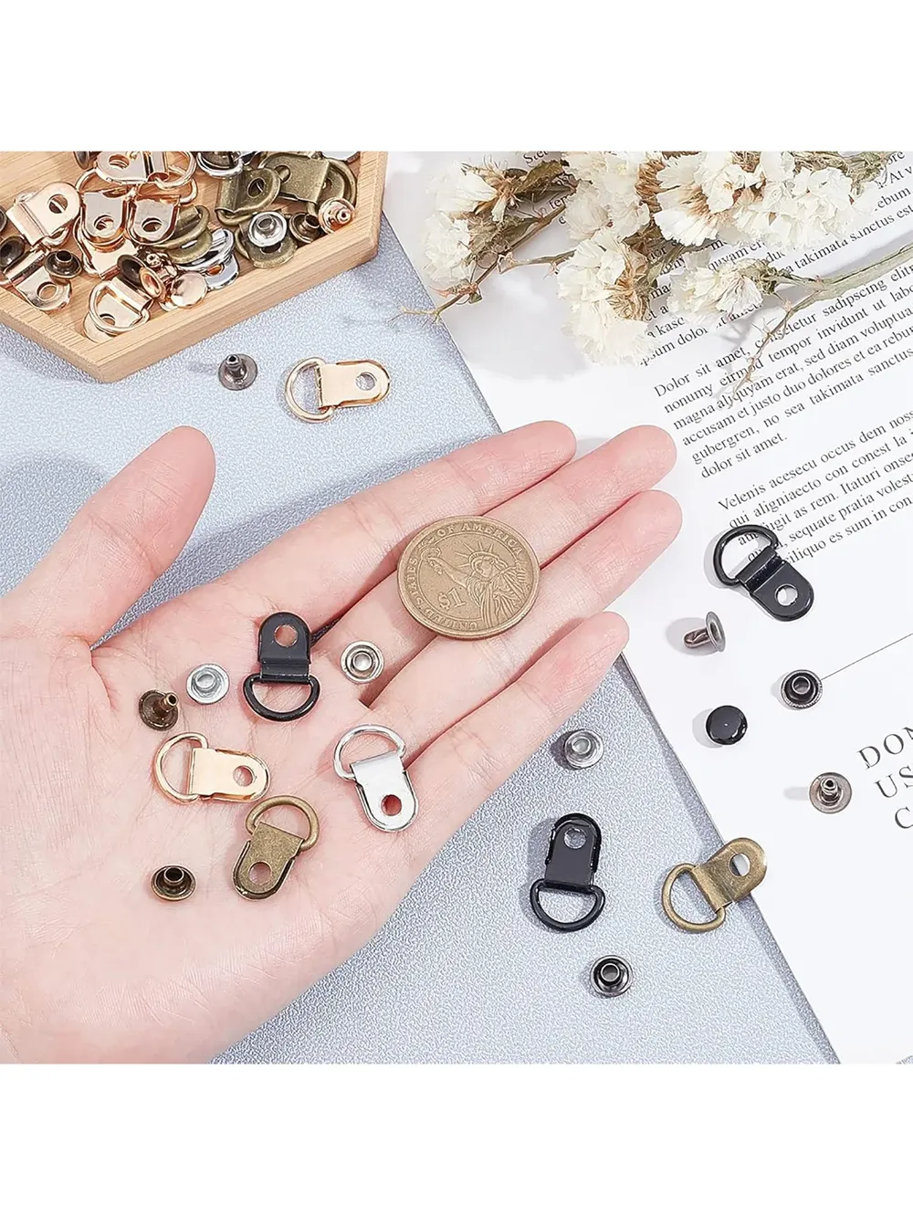 10 jeux d'œillets en cuivre avec rivets pour chaussures