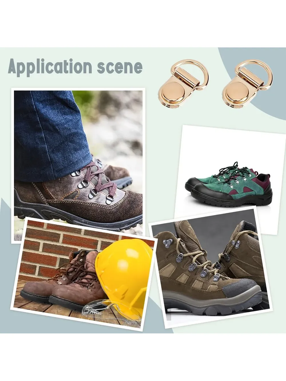 10 jeux d'œillets en cuivre avec rivets pour chaussures