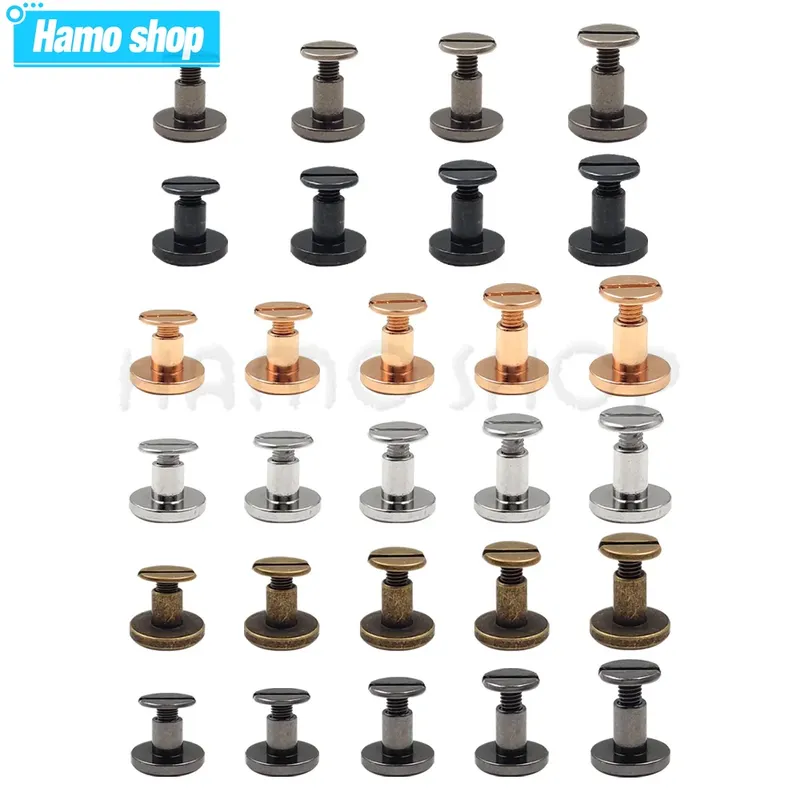 10 jeux rivets double tête métal pour maroquinerie