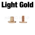 10 jeux rivets double tête métal pour maroquinerie – Couleur Light Gold