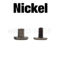 10 jeux rivets double tête métal pour maroquinerie – Couleur Nickel
