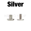 10 jeux rivets double tête métal pour maroquinerie – Couleur Sliver
