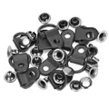 100 jeux œillets et crochets laiton pour chaussures – Couleur Matte Black