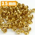 100 jeux œillets laiton 3,5 à 4 mm avec rondelle – Couleur 3.5mm Lightgold