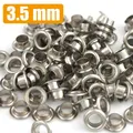 100 jeux œillets laiton 3,5 à 4 mm avec rondelle – Couleur 3.5mm Silver