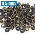 100 jeux œillets laiton 3,5 à 4 mm avec rondelle – Couleur 4.5mm Bronze