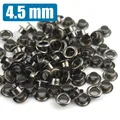 100 jeux œillets laiton 3,5 à 4 mm avec rondelle – Couleur 4.5mm Gun Metal