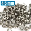 100 jeux œillets laiton 3,5 à 4 mm avec rondelle – Couleur 4.5mm Silver