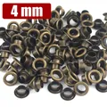 100 jeux œillets laiton 3,5 à 4 mm avec rondelle – Couleur 4mm Bronze