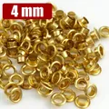 100 jeux œillets laiton 3,5 à 4 mm avec rondelle – Couleur 4mm Lightgold