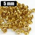 100 jeux œillets laiton 3,5 à 4 mm avec rondelle – Couleur 5mm Lightgold