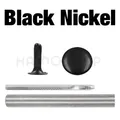 100 jeux rivets simple corps 5 à 10 mm pour cuir – Couleur Black Nickel