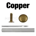 100 jeux rivets simple corps 5 à 10 mm pour cuir – Couleur Copper