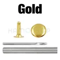100 jeux rivets simple corps 5 à 10 mm pour cuir – Couleur Gold