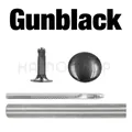 100 jeux rivets simple corps 5 à 10 mm pour cuir – Couleur Gunblack