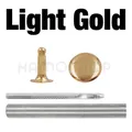 100 jeux rivets simple corps 5 à 10 mm pour cuir – Couleur Light Gold
