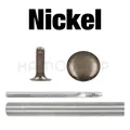 100 jeux rivets simple corps 5 à 10 mm pour cuir – Couleur Nickel