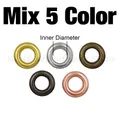 100 œillets métalliques 4 mm pour maroquinerie et accessoires – Couleur Mix 5 Color