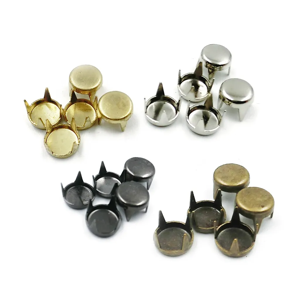 100 rivets 4 griffes 4 à 12 mm pour maroquinerie