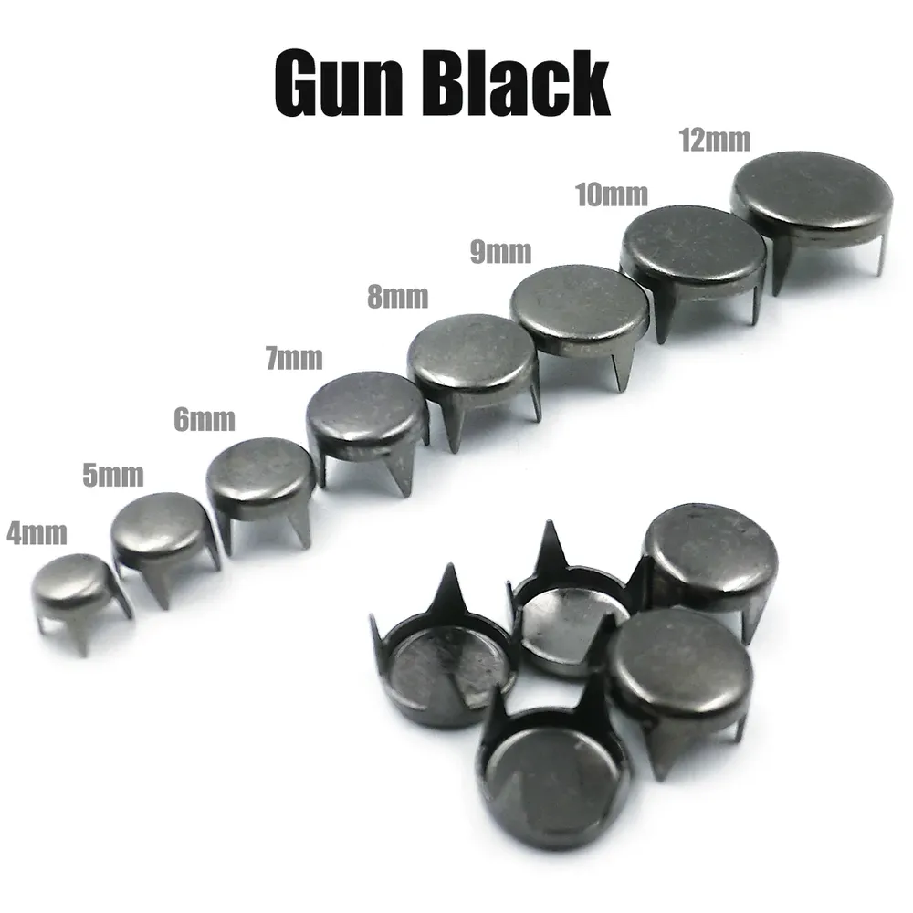 100 rivets 4 griffes 4 à 12 mm pour maroquinerie