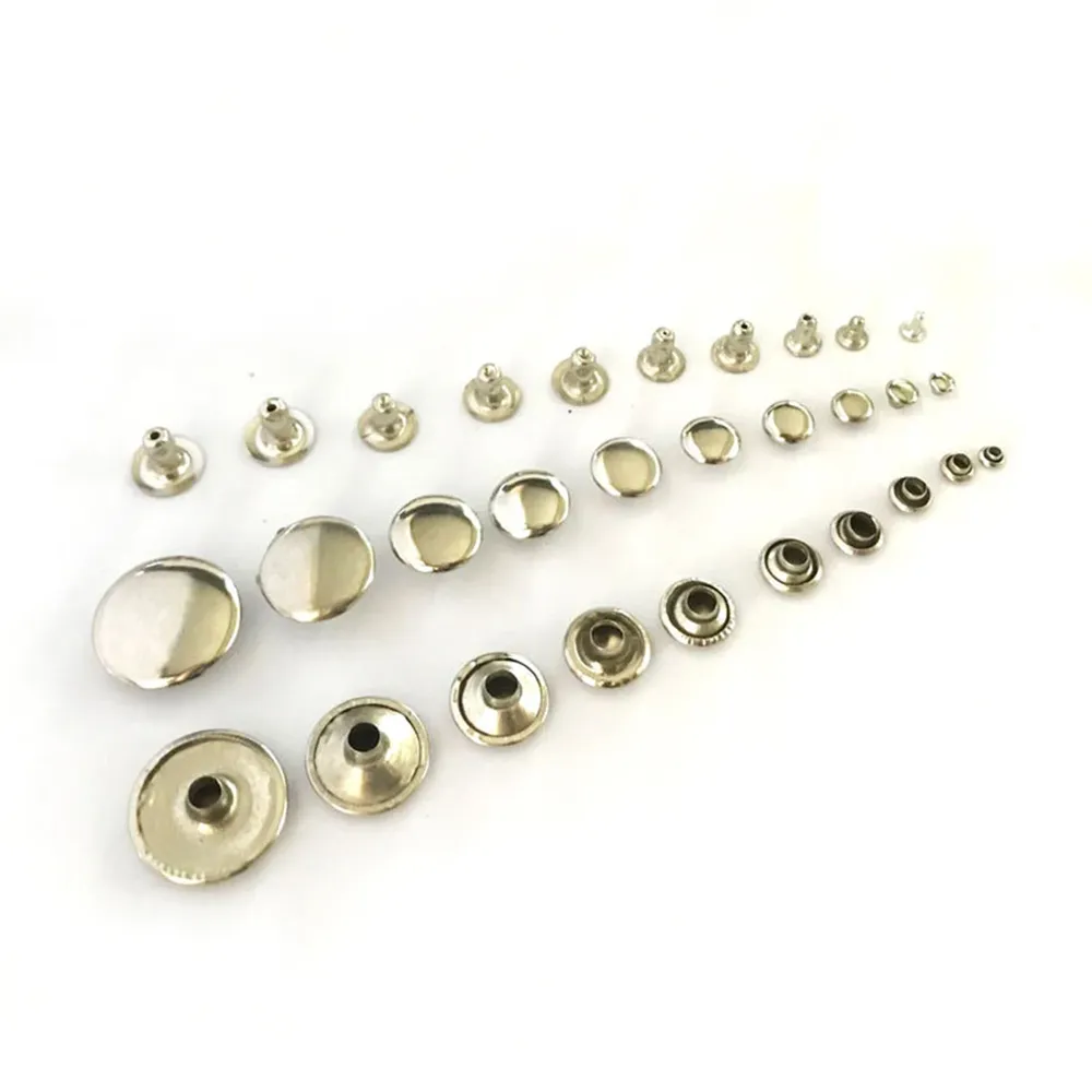 100 rivets métal 3 à 10 mm pour maroquinerie et accessoires