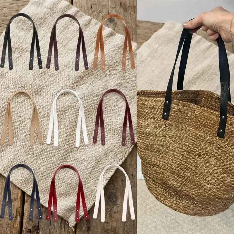 2 poignées amovibles cuir PU pour sacs