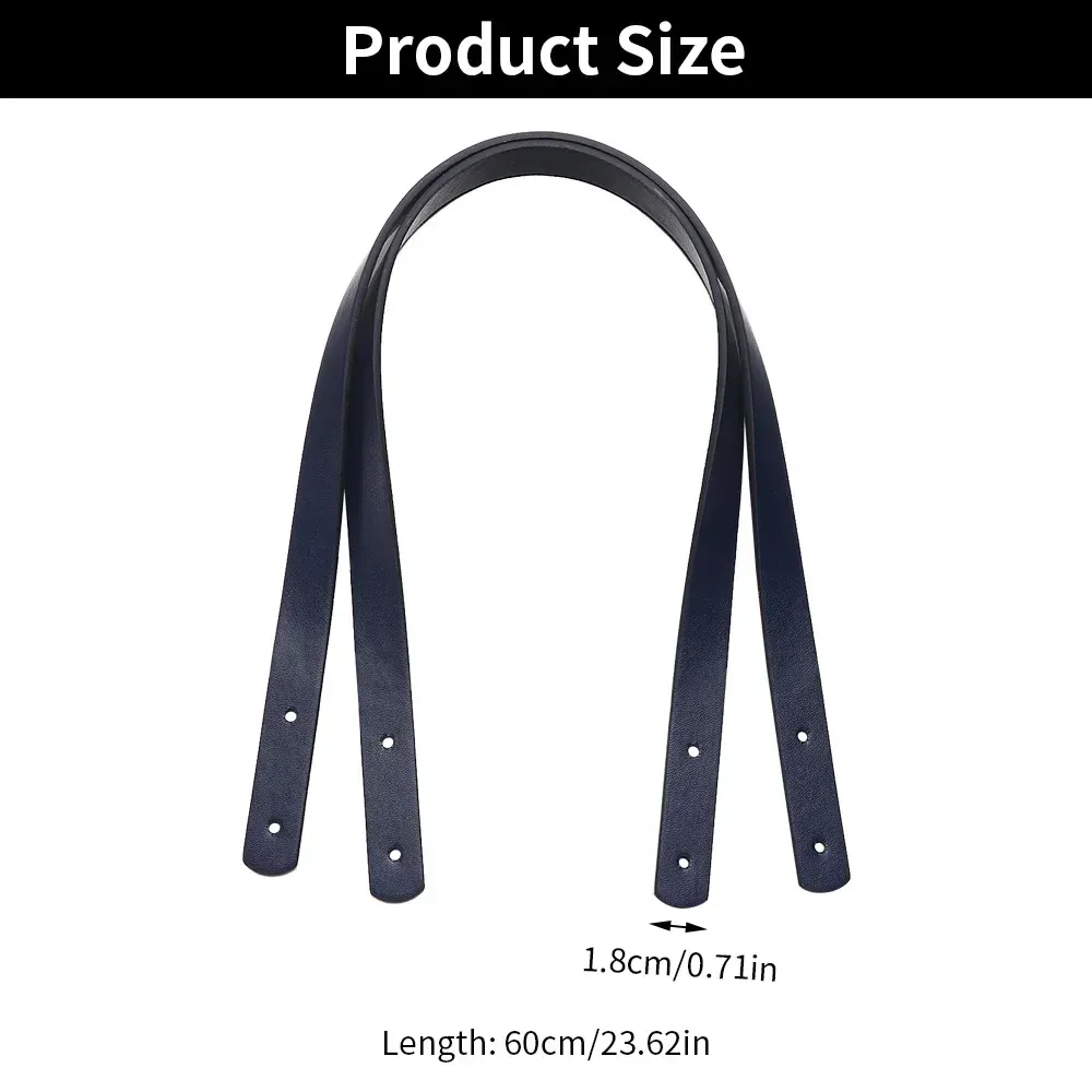 2 poignées amovibles cuir PU pour sacs