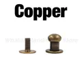 20 jeux rivets tête ronde pour maroquinerie – Couleur Copper