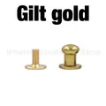 20 jeux rivets tête ronde pour maroquinerie – Couleur Gilt gold