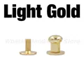 20 jeux rivets tête ronde pour maroquinerie – Couleur Light Gold