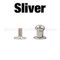 20 jeux rivets tête ronde pour maroquinerie – Couleur Sliver