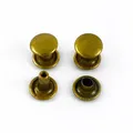200 jeux rivets double corps 6 à 12 mm pour cuir – Couleur Bronze