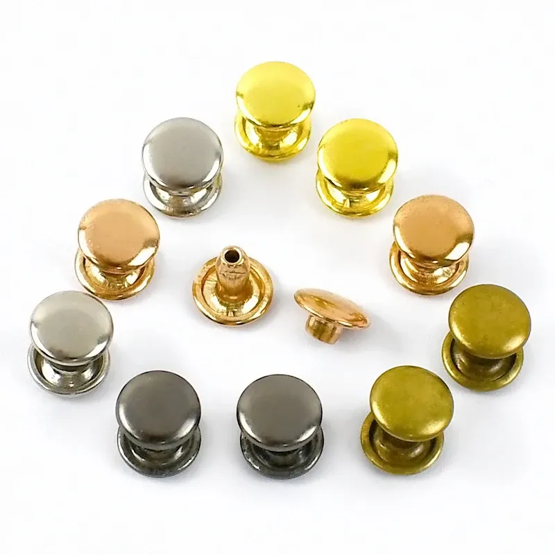200 jeux rivets double corps 6 à 12 mm pour cuir