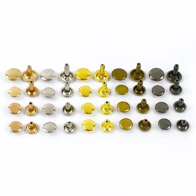 200 jeux rivets double corps 6 à 12 mm pour cuir