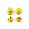 200 jeux rivets double corps 6 à 12 mm pour cuir – Couleur Gold