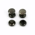 200 jeux rivets double corps 6 à 12 mm pour cuir – Couleur GunBlack