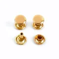 200 jeux rivets double corps 6 à 12 mm pour cuir – Couleur LightGold