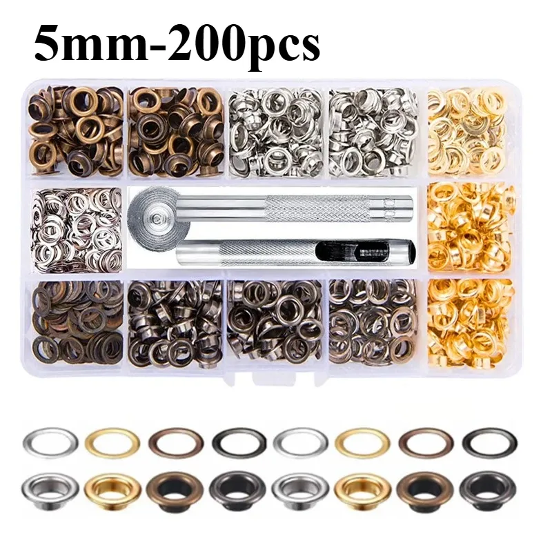 200 œillets métal 5 mm avec rondelle