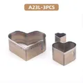 3 matrices découpe cuir forme cœur pour artisanat – Couleur A23L-3PCS