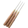 3 poinçons à manche bois pour artisanat cuir – 5