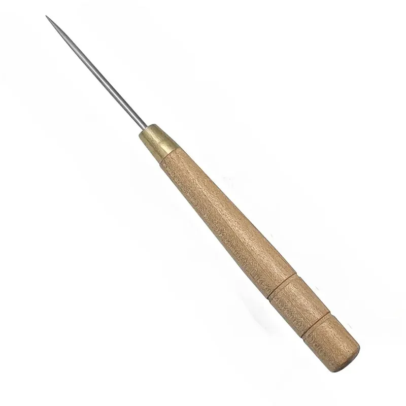 3 poinçons à manche bois pour artisanat cuir