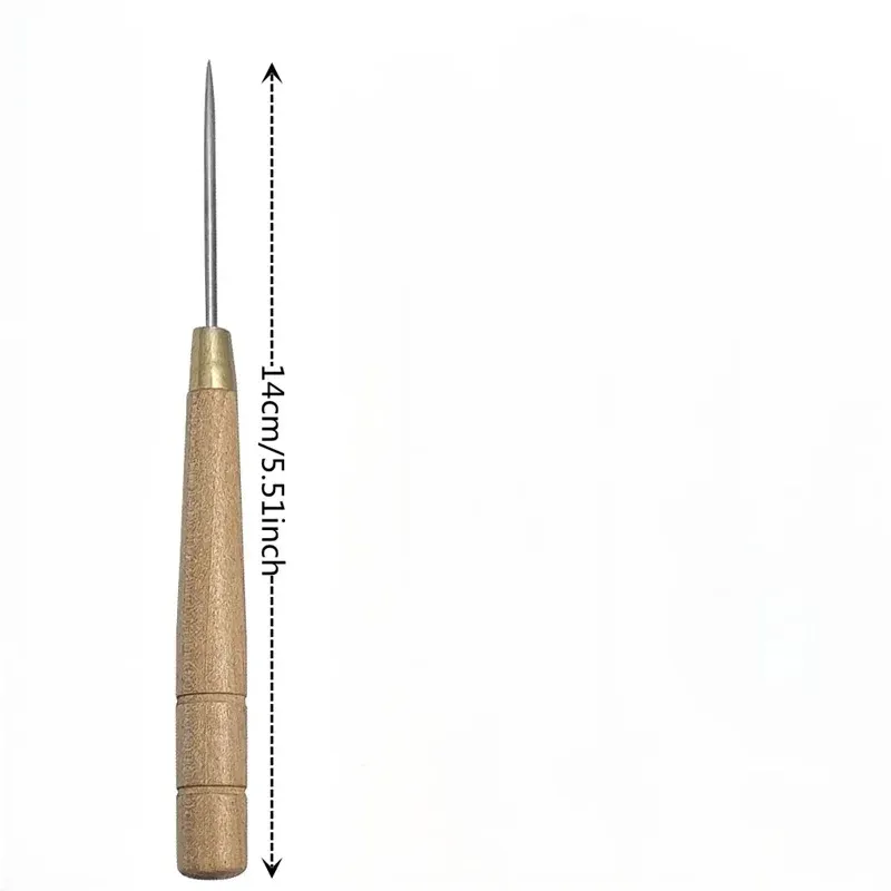 3 poinçons à manche bois pour artisanat cuir